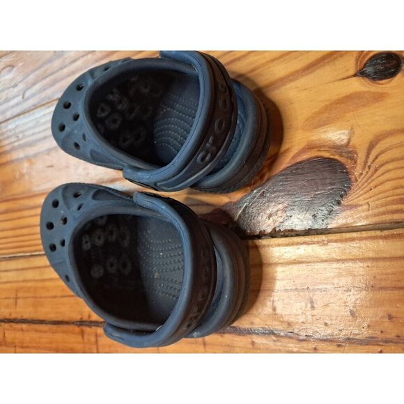 Crocs Classic Clogs Size C 4 Toddler Comfort Shoes Navy Blue EXCELLENT - Picture 3 of 3